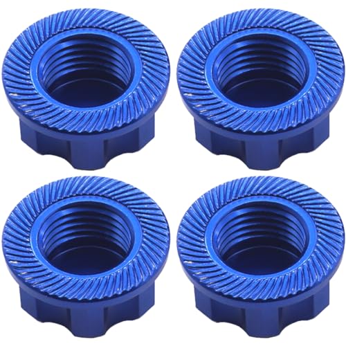 4Pack ShareGoo RC 17mm Hex Wheel Nut, Aluminium Dustproof Anti-Skid Mount Cap Compatible with Traxxas X-Maxx Summit E-Revo 1/8 RC Buggy Truck Car