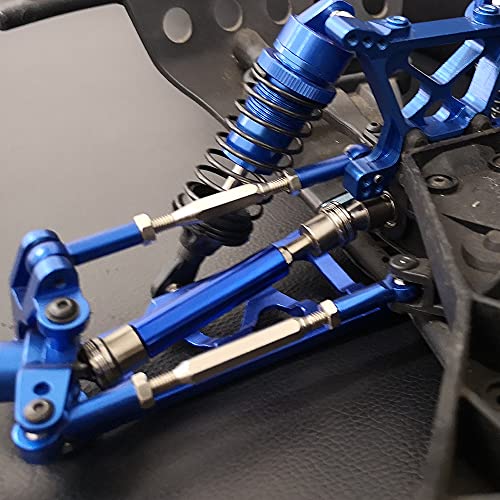Turnbuckles Tie Rods 3644 Adjustable Alum Alloy #45 Steel for RC 1/10 Slash Rustler Stampede Upgrade Parts (Dark Blue)