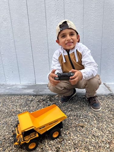 9-Channel RC Dump Truck Toy | 1:18 Scale Construction Vehicle with Working Bed, Lights & Sounds, All-Terrain Tires, 100-Min Rechargeable Battery, 2026 New STEM Birthday Gift for Kids 6-12 & Adults - style: Dump Truck[2026 Upgrade]
