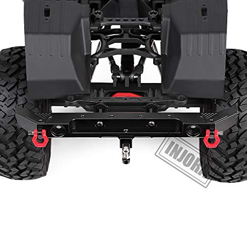 INJORA Rear Metal Bumper for 1:10 RC Axial SCX10 III AXI03007 (Black)