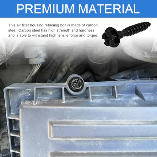 5PCS Air Box Bolt Screws, Filter Housing Screws, Air Filter Housing Mounting Bolts Replace 6509605AA 11549031, Automotive Airs Filters Cover Retainers Fit for Chrysler, Jeep, Dodge, Ram