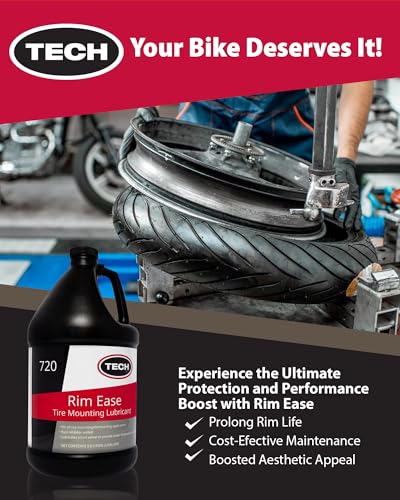 TECH Rim Ease Tire Mounting Lube - Petro/Silicone Free Inhibitor 1 Gallon | Petroleum And Silicone-Free Formula Features Rust Inhibitors In A Ready-To-Use Solution