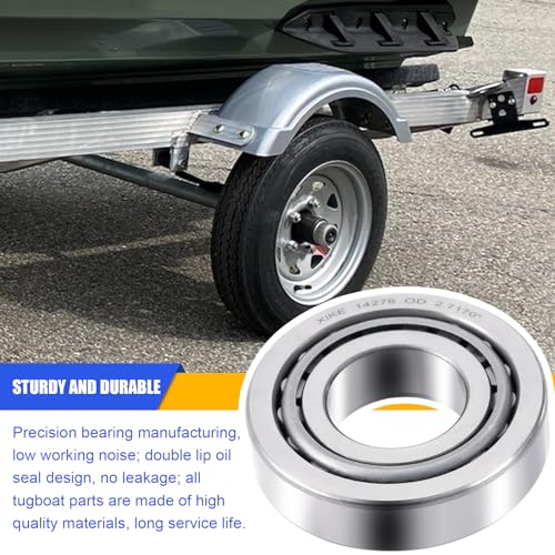 XiKe 2 Set Fits 6,000-7,000 lb Axles Trailer Wheel Hub Kit | Include 25580/25520 ＆ 14125A/14276 Bearings, 21333TB, 22333TB /10-10, 10-36 Seal and Cotter Pin. - size: 25580/20 ＆ 14125A/76 + Seal ID 2.125'' ＆ 2.250'', style: Pack 2 Set