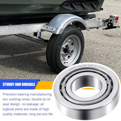 XiKe 2 Set Fits 6,000-7,000 lb Axles Trailer Wheel Hub Kit | Include 25580/25520 ＆ 14125A/14276 Bearings, 21333TB, 22333TB /10-10, 10-36 Seal and Cotter Pin. - size: 25580/20 ＆ 14125A/76 + Seal ID 2.125'' ＆ 2.250'', style: Pack 2 Set