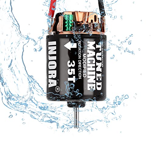 INJORA 540 Brushed Motor 35T Waterproof Motor for 1/10 RC Cralwer Car Axial SCX10 Pro SCX10 AXI03007 90046 TRX4 D90 Monster Truck （35T） - size: 35T