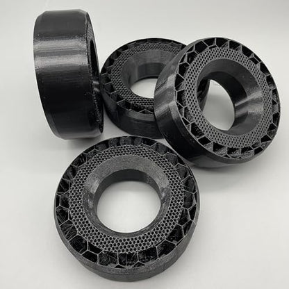 Generic (4 Pack) 2.2 x 5.75 inch 3D Printed Wheel Tire Inserts for Scale RC Crawler 1/10, Black, ZM_2.2x5.75_TireInserts_v1