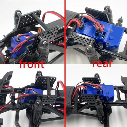 RC Aluminum Shock Mount Multiple Mounting Positions Damper Holder | For TRX4M Defender Bronco 1/18, RC Crawler, Upgrades, Black