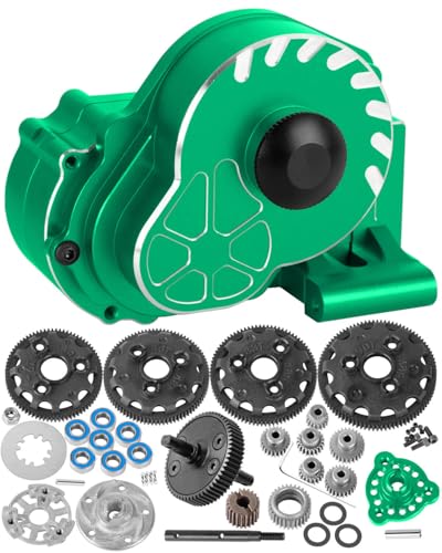 Metal Magnum 272R Assembled Transmission Upgrades Part for 1/10 Slash/Rustler/Stampede/Bandit 2WD VXL. Gearbox Transmission Bundle with Tooth Spur Gear Hops Up. #9495(Green) - color: Green(for 1/10)