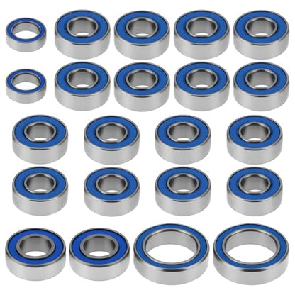 22pcs RC Rubber Sealed Bearing Kit Compatible with CC-02 Defender 90 G 500 Unimog 406