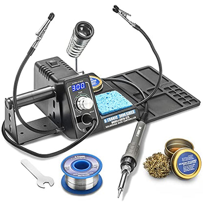 The Original X-Tronic 3020-XTS • 75W Soldering Iron Station • LED • 2 Helping Hands • Roll of Solder • Brass Sponge w/Cleaning Flux • Wet Sponge • °C/°F Conversion Switch • 10 Minute Sleep Feature! - style: Classic Style - 1 Solder Tip
