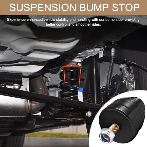 2PCS Suspension Bump Stop, 9.9101G Door Anti-collision Rubber Pads, Rear Leaf Spring Bumper, Universal Rear Bump Stops Kit Accessories Replacement for Most Cars, Trucks and Off-Road Vehicles
