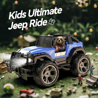 DEERC DE42 Remote Control Car RC Racing Cars,1:18 Scale 80 Min Play 2.4Ghz LED Light Auto Mode Off Road RC Trucks with Storage Case,All Terrain SUV Cars Toys Gifts for Boys Kids Girls Teens,Blue - color: De42