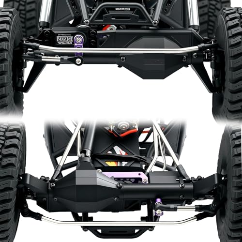 10PCS Grade 5 Titanium High Clearance Chassis Links and Steering Links Set for Axial 1/8 AXP8 Gilamon Trail Buggy Upgrade