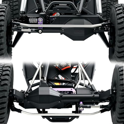 10PCS Grade 5 Titanium High Clearance Chassis Links and Steering Links Set for Axial 1/8 AXP8 Gilamon Trail Buggy Upgrade