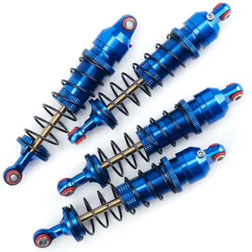 89mm Threaded Damper for Tra-xxas 1:16 Mini Maxx 4WD XRT VXL-3S | Monster Truck Upgrades Blue Aluminum 7075 Alloy Adjustable Spring Shock Absorber - color: Blue