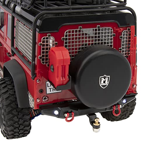 MEUS RACING TRX4M Bumper Front and Rear with LED Lights for TRX4M Defender 1/18 RC Crawler Upgrades Parts