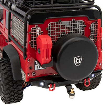 MEUS RACING TRX4M Bumper Front and Rear with LED Lights for TRX4M Defender 1/18 RC Crawler Upgrades Parts