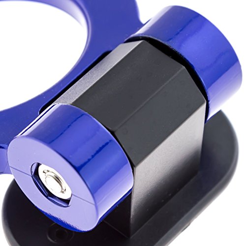 x xotic tech JDM Track Racing Style Bumper Trailer Tow Hook Ring Decoration Sticker Universal Fit All Car Truck SUV, Blue - color: Blue