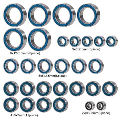 for Axial for Capra Utb18 1/18 Rc Car Crawler Direct Steel 30Pcs Sealed Bearing Set Upgrade Parts Modify Accessories RC Car Repair Kit
