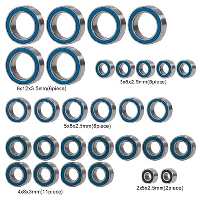 for Axial for Capra Utb18 1/18 Rc Car Crawler Direct Steel 30Pcs Sealed Bearing Set Upgrade Parts Modify Accessories RC Car Repair Kit