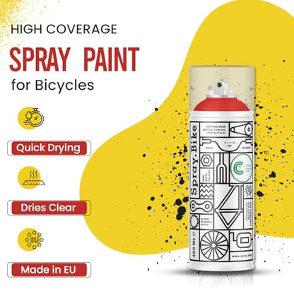 Spray.Bike Spray Paint - Coventry Red (Vibrant Red) | Designed Mainly for Bicycles | Multi-Use Acrylic Spray Paint for Metal, Plastic | High Coverage Bike Paint, 400ml - color: Coventry Red