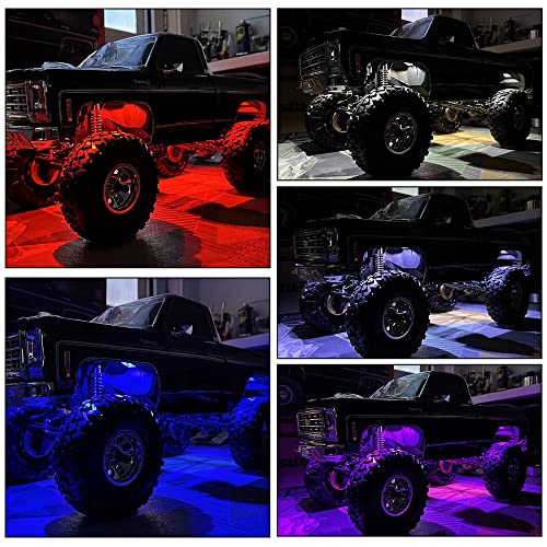 GLOBACT RC Chassis Rock Light 8 Modes 8 Beads for 1/10 TRX4/Bronco/1979