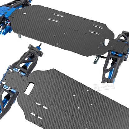 Carbon Fiber Chassis Upgrades Part for 1/10 F0rd F15O Rapt0r R 101076-4,RC Chassis Protect Armor Skid Plate Guard,Titanium - color: Titanium(1set)