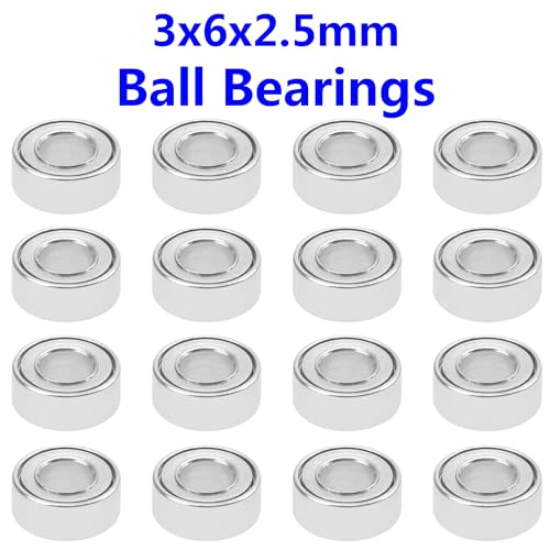22PCS ShareGoo Ball Bearing Set 4x7x2.5 3x6x2.6 7x11x3mm Compatible with FMS FCX24 1/24 RC Car Upgrade Parts