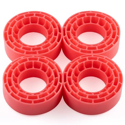 Super Soft Silicone Rubber Inserts fit for 68-72mm*24-27mm 1.3" Tires, RC Tire Inserts for TRX4M SCX24 1/18 1/24 Crawler Tire, Replacement of Sponge Foams 4pcs (Pink) - color: Pink
