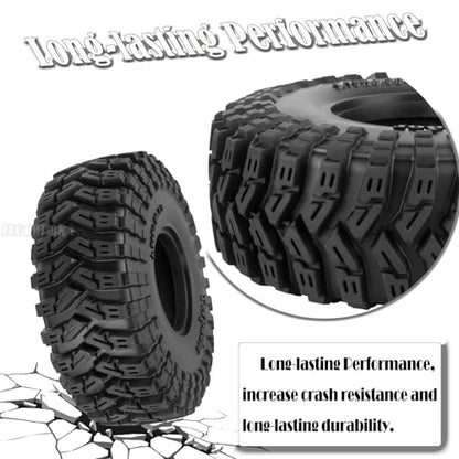 RC 1.9In Soft Rubber Wheel Tires for 1/10 RC Crawler Car SCX10 SCX10 II 90046 SCX10 III AXI03007 SCX10 Pro TRX4 TRX6 D90 Gen7/8 VS4-10 MST CFX,BRCatWPark 4Pcs Soft Rubber Wheel Tires-(B) - style: 4Pcs 1.9 Rubber Wheel - (B)