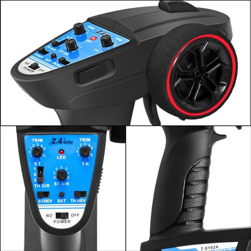 2 in 1 ESC & Receiver with 2.4G RC Transmitter ESC Remote Controller Receiver Combo Specially Designed for Axial SCX24 RC Car