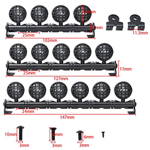 RC-Hub LED Roof Lamp Lights Bar 4 LEDs for 1/10 RC Crawler Car SCX10 - color: 4 leds
