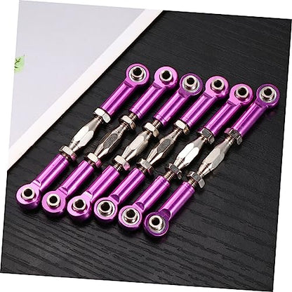 Toddmomy 6pcs Aluminum Turnbuckle Rod Linkage for Rc Cars Rc Car Parts Aluminum Rods for Upgrades Crawler Accessories - color: Purple