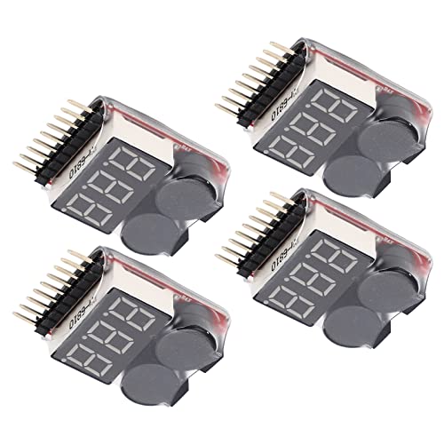 Alomejor Low Voltage Buzzer Alarm Battery Voltage Checker Real Time Viewing for RC Battery Maintenance