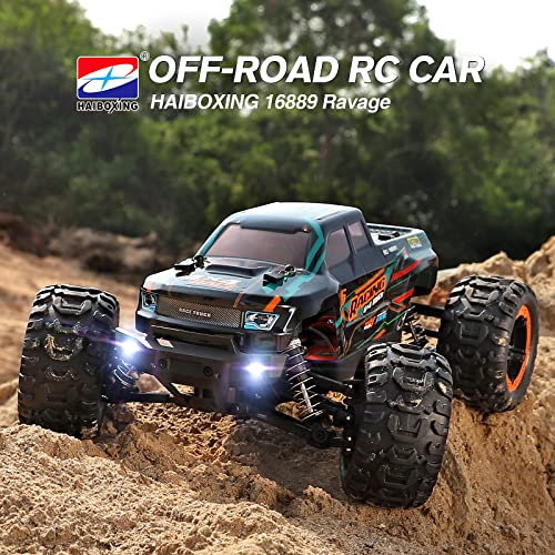 HAIBOXING RC Cars 16889, 1:16 Remote Control Truck for Adults | Hobby RC Truck, 36km/h High-Speed 2.4G Remote Control Car for Boys, RC Crawler Off-Road Vehicle with 2 Batteries