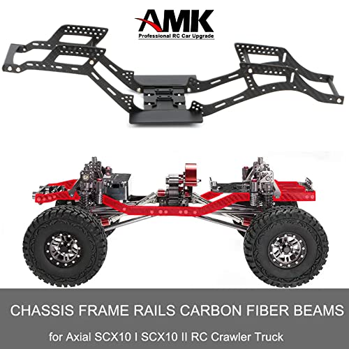 RC Frame Chassis Kit for 1/10 RC Rock Crawle, Gen2 Carbon Fiber LCG Chassis Rails Kit, 72g Lightweight Thickened Cheater Rigs Frame Rails for 1/10 RC Rock Crawler Axial SCX10 (Gen2 LCG Chassis Kit) - color: Gen2 Lcg Chassis Kit