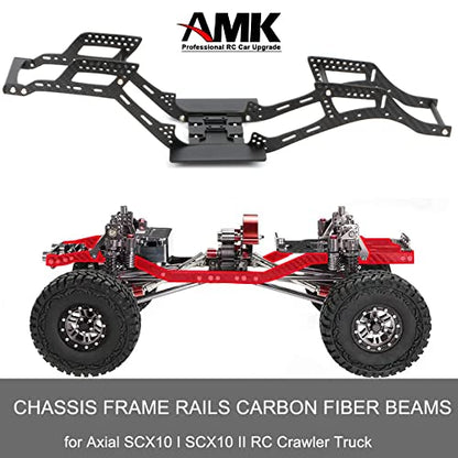 RC Frame Chassis Kit for 1/10 RC Rock Crawle, Gen2 Carbon Fiber LCG Chassis Rails Kit, 72g Lightweight Thickened Cheater Rigs Frame Rails for 1/10 RC Rock Crawler Axial SCX10 (Gen2 LCG Chassis Kit) - color: Gen2 Lcg Chassis Kit