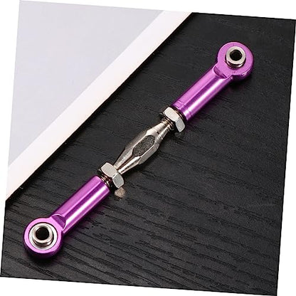6pcs Aluminum Turnbuckle Rod Linkages for Upgrades Machined Easy Install Rc Crawler Accessory Parts - color: Purple