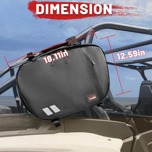 UTV Belt Bag SXS Universal Water Resistant Roll Bar Storage | Fit 1.75-2 In Rollbar; CVT Tool Organizer; Compatible with Maverick X3 Commander Defender Ranger RZR Talon Pionner All Model