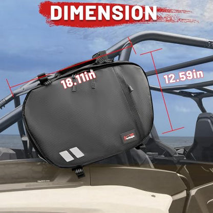 UTV Belt Bag SXS Universal Water Resistant Roll Bar Storage | Fit 1.75-2 In Rollbar; CVT Tool Organizer; Compatible with Maverick X3 Commander Defender Ranger RZR Talon Pionner All Model