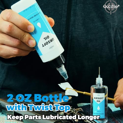 100% Silicone Airsoft Gun Oil & Air Chamber Lube, 2 oz + 1 oz Oiler Kit | CO2 & Airgun Care, Low-Viscosity Fast-Spreading Formula, Protects O-Rings & Seals, for PCP, Spring-Piston, Valves & Nozzles - size: 2+1oz
