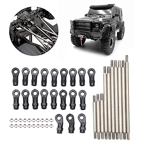 RC Metal Link Tie Rod Pull Rod with End Ball Set Stainless Steel Assembly for 313mm Wheelbase 1/10 RC Car