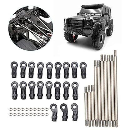 RC Metal Link Tie Rod Pull Rod with End Ball Set Stainless Steel Assembly for 313mm Wheelbase 1/10 RC Car
