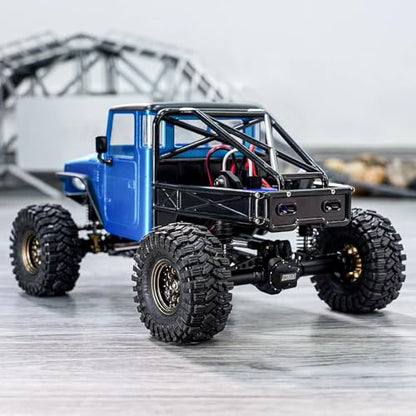 RC Spare Part Compatible with TRX4M for Defender for Bronco Hard Body Shell with Cage for 1/18 RC Crawler Car Upgrade Accessories(Blue) - size: Blue
