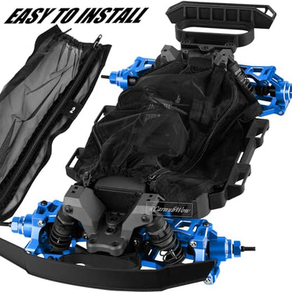 RC Upgrade Parts for Mini Slash 4X4,Mini Rally VXL Ford RS200(#108164-1#108046-1),RC Driveshafts CVD,A Arms,Caster Block Set,Steering,Turnbuckles Links,Dirt Resist Guard Cover,Navy Blue - color: Navy Blue(1set)