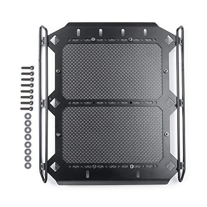 RCLions Metal Roof Rack with Carbon Fiber Panel Upgrades Parts for TRX6 G63 TRX4 G500 1/10 RC Crawler Car Body Accessories