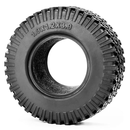 4PCS 1.9" Rubber RC Tires 98mm | For 1/10 Axial SCX10 90046 TRX4 D90, RC Crawler Car, Accessories