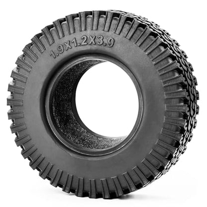 4PCS 1.9" Rubber RC Tires 98mm | For 1/10 Axial SCX10 90046 TRX4 D90, RC Crawler Car, Accessories