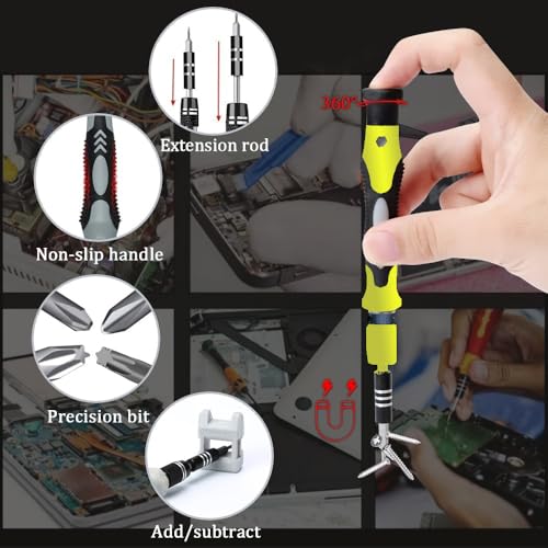 Mini Screwdriver Set, Tool Gifts for Men,Professional 115 in 1 Magnetic Repair Tool Kit, Repair for RC,PS5,Computer,Macbook,Laptop,PC,Glasses