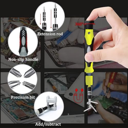 Mini Screwdriver Set, Tool Gifts for Men,Professional 115 in 1 Magnetic Repair Tool Kit, Repair for RC,PS5,Computer,Macbook,Laptop,PC,Glasses